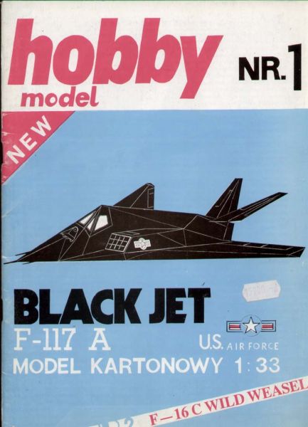 Lockheed F-117A Nighthawk 1:33 (HobbyModel Nr.1) übersetzt, ANGEBOT