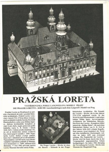 Prazska Loreta / das Prager Loreto auf der Grundlage des Langweiler Modells von Prag, deutsche Bauanleitung