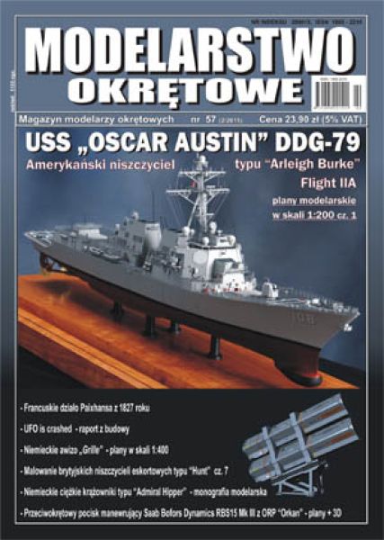 MO Nr.57 u.a. Pläne USS Oscar Austin DDG-79, deutscher Aviso Grill (Staatsyacht)...