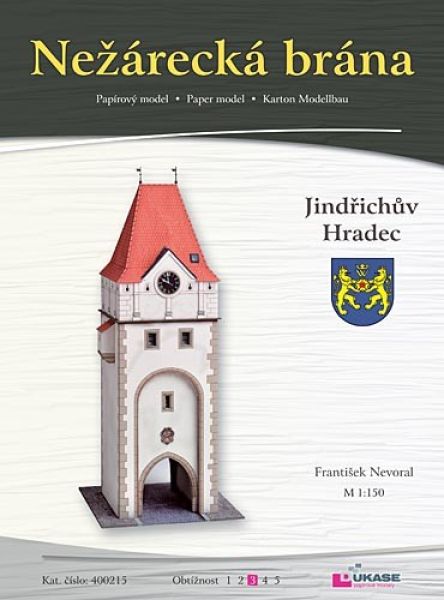 Mittelalterliches Stadttor Nezarecka Brana aus Jindrichuv Hradec / Neuhaus 1:150