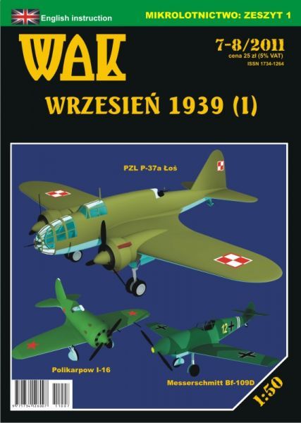 September 1939 (1): PZL P-37A Los, Messerschmitt Bf-109D-1, Polikarpow i-16 1:50 ANGEBOT