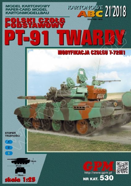 Panzer PT-91 Twardy (Weiterentwicklung T-72M1) 1:25 übersetzt!