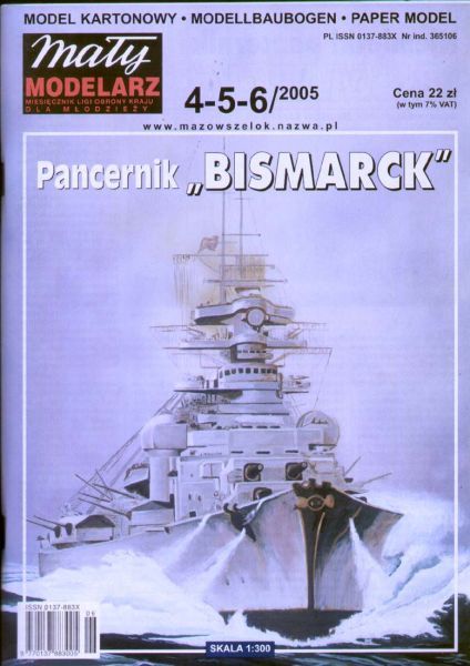 Panzerschiff Bismarck (September 1940) 1:300 präzise, MM 4-5-6/2005