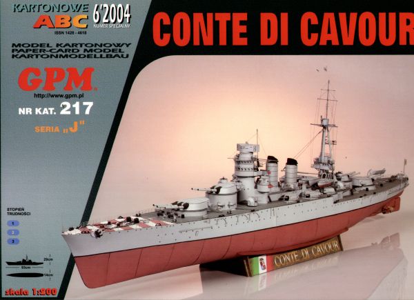 Panzerschiff Conte di Cavour (1940) 1:200 übersetzt!