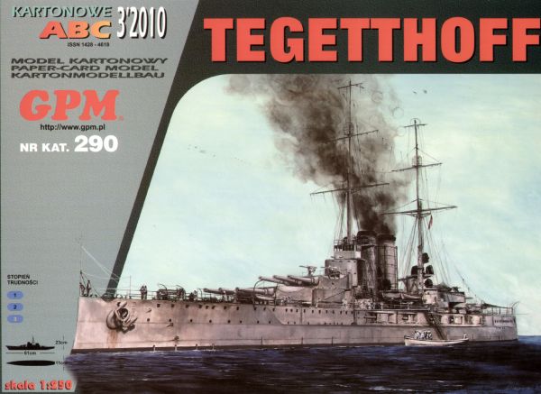 Panzerschiff TEGETTHOFF in 3 Bauoptionen 1:250 übersetzt!