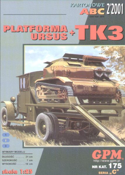 Panzertransporter Ursus + Tankette TK3 (1939) 1:25