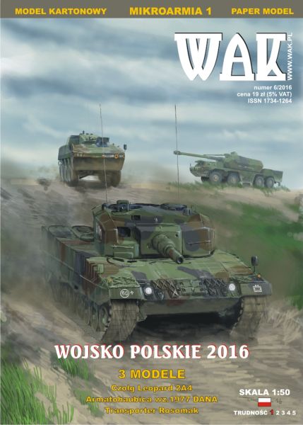 Polnische Streitkräfte 2016 - Leopard 2A4, Haubitze Dana und Transporter Rosomak 1:50