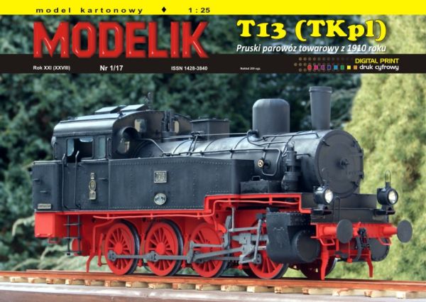 Preussische Dampflok T13 (TKp1) in 2 optionalen Kennzeichnungen (1910) 1:25