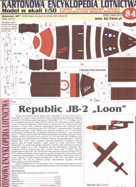 Raketen-Geschoss Republic JB-2 "Loon" (1944-1945) 1:50