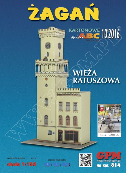 Rathausturm aus Zagan / Sagan in Polen 1:150