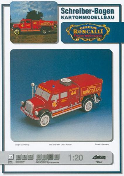 Kindermodell Roncalli-Feuerwehrauto, 1:20 (72585)