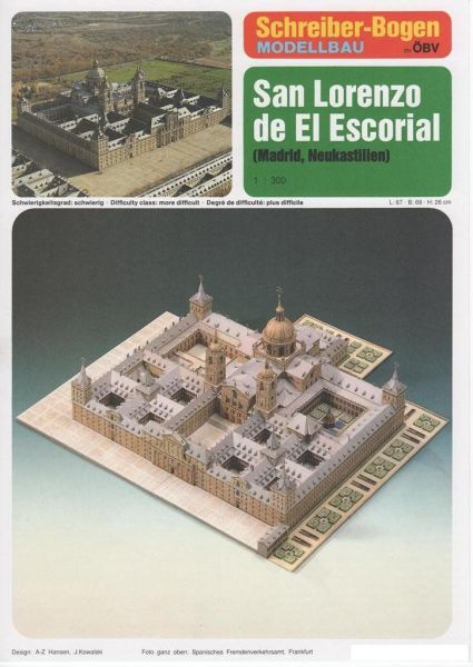 San Lorenzo de El Escorial (Madrid, Neukastilien) 1:300 deutsche Anleitung