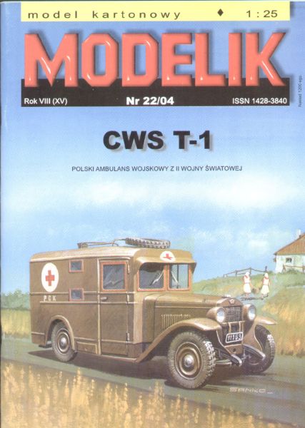 Sanitätswagen CWS T-1 (1918) 1:25 Offsetdruck, übersetzt!
