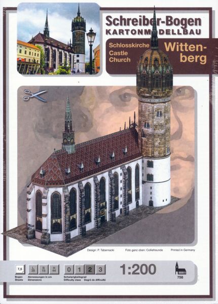 Schlosskirche Wittenberg 1:200 deutsche Anleitung, ANGEBOT