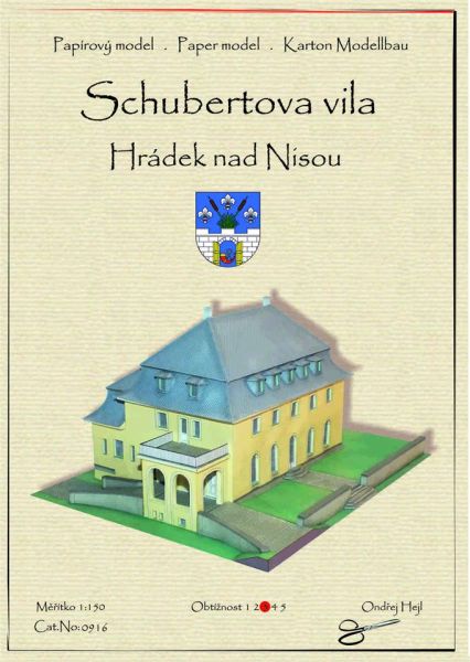 Schuberts Villa (Schubertova vila) in Hradek nad Nisou / Grottau an der Neiße 1:150