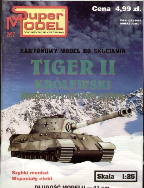 Schwerpanzer Tiger II  1:25 einfach, ANGEBOT