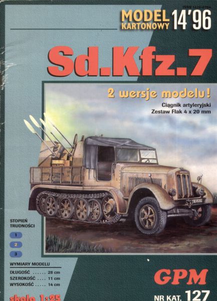 Sd.Kfz.7 als Artillerieschlepper oder option. 4x20mm-Flak 1:25 ANGEBOT