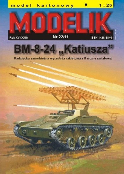 Selbstfahrlafette BM-8-24 Katjuscha (Chassis T-60) 1:25 Offsetdruck