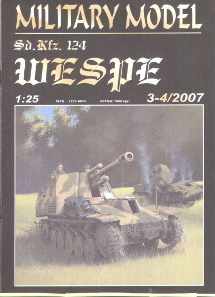Selbstfahrlafette Sd.Kfz.124 Wespe (Kursk, 1943) 1:25 extrem