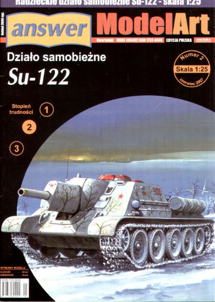 Selbstfahrlafette Su-122 (ungewöhnliche Wintertarnung) 1:25