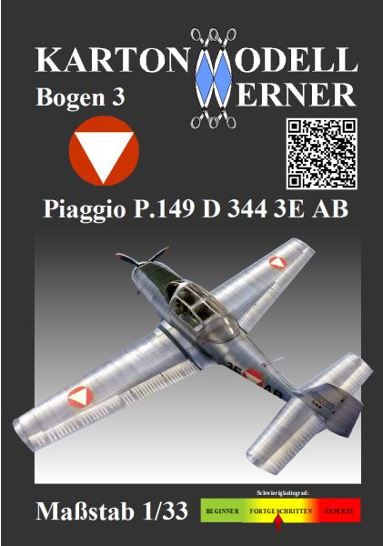 Stabsflugzeug des Österreichischen Bundesheer Piaggio P.149 D 1:33 deutsche Anleitung