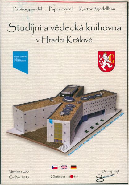 Studien- und Forschungsbibliothek (Studijní a vedecká knihovna) in Hradec Králové 1:200 übersetzt