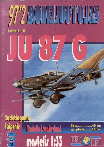 Stürzbomber Junkers Ju-87G 1:33 litauische Ausgabe