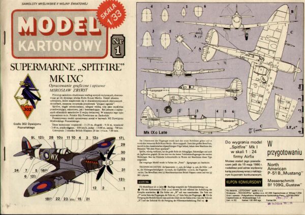 Supermarine Spitfire Mk.IX C 1:33 Model-Kit Nr.1