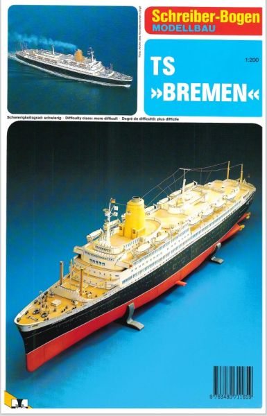 Vierschrauben-Turbinenschiff, Passagierschiff TS Bremen V (1959) 1:200 Originalausgabe
