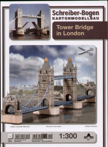 Tower Bridge in London 1:300 deutsche Anleitung