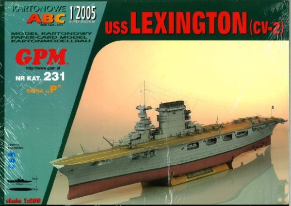 US-Flugzeugträger USS LEXINGTON CV-2 im Zustand vom Anfang 1936 1:200 inkl. Spantensatz, übersetzt