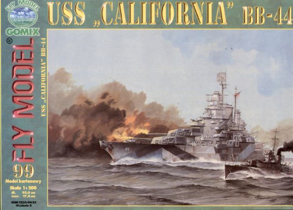 US-Panzerschiff USS California BB-44 (1944) inkl. Spantensatz 1:200 (2. Ausgabe) übersetzt