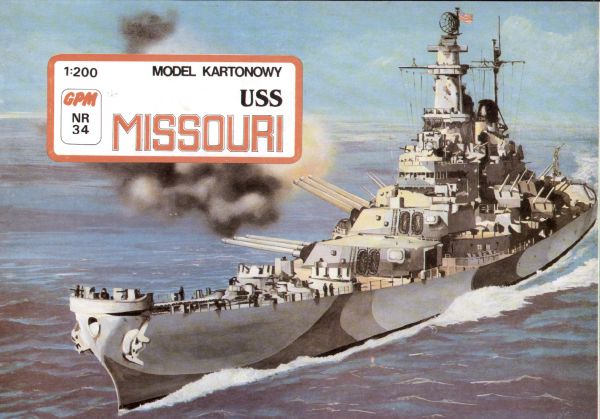 US-Panzerschiff USS Missouri (Bauzustand 1944) 1:200 Originalausgabe