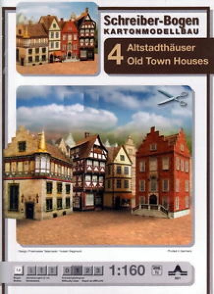 Vier Altstadthäuser 1:160(N) deutsche Anleitung