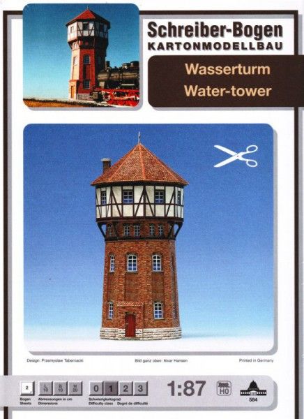 Wasserturm 1:87 (H0) deutsche Anleitung