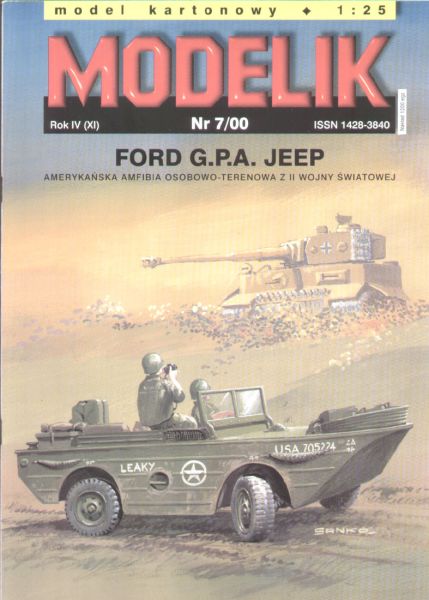 amphibischer Geländewagen Ford G.P.A. Jeep der US-Armee 1:25 Offsetdruck