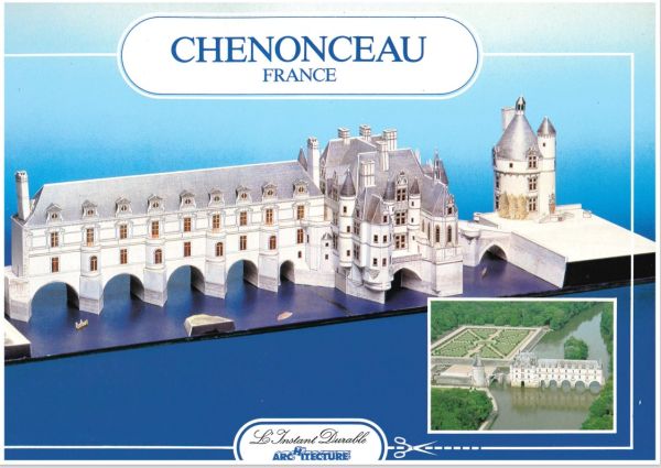 Wasserschloss Chenonceau in Frankreich 1:250 deutsche Bauanleitung