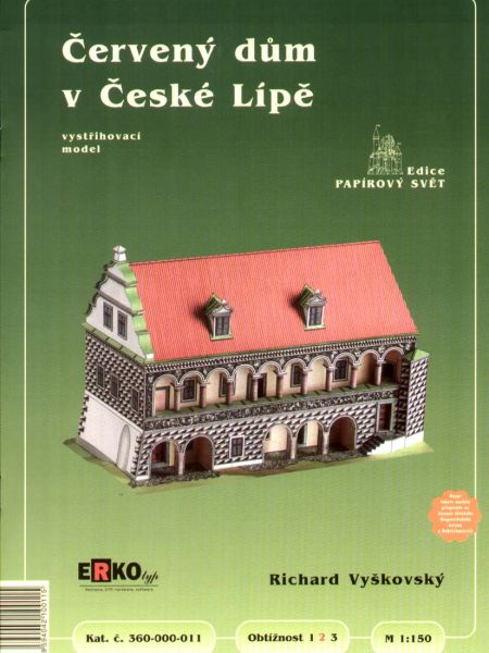 das Rote Arkadenhaus in Ceska Lipa in Böhmen 1:150
