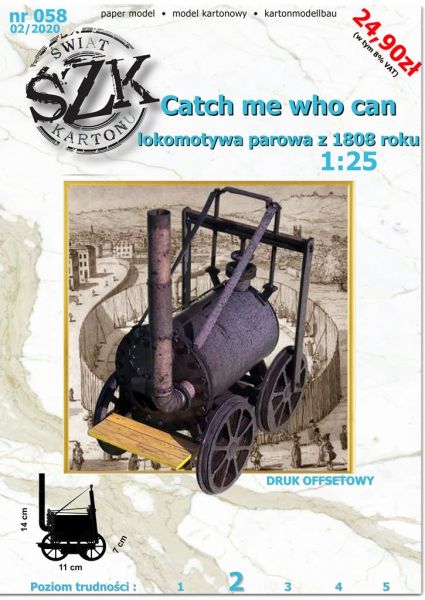 englische Dampflok Catch me who can („Fang mich, wer kann“) aus dem Jahr 1808 1:25