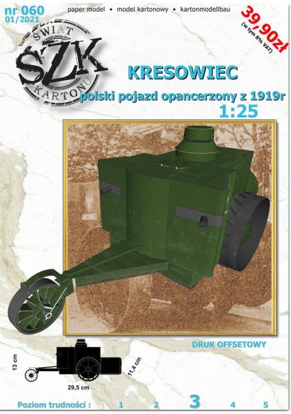 erster polnischer Panzerwagen "Kresowiec" (Grenzländer) aus dem Jahr 1919 1:25