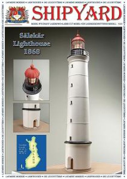 finnischer Leuchtturm Sälskär 1:87 Ganz-Lasercut-Modell