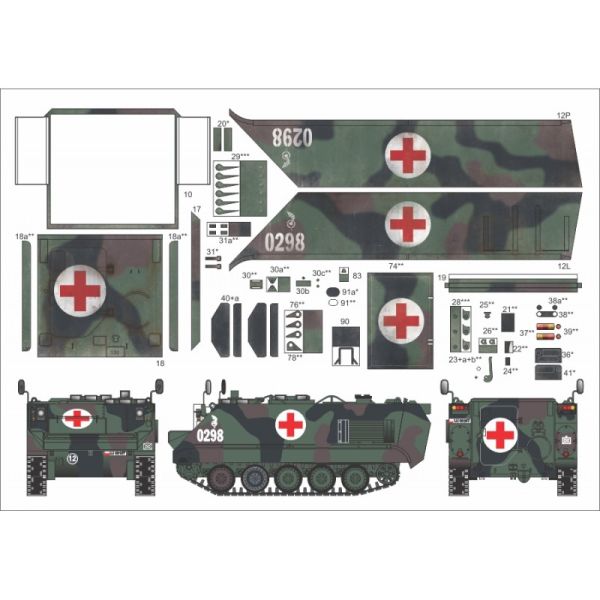 gepanzerter Mannschaftstransporter M113 G2 als Evakuationsfahrzeug der Sanitätsdienste 1:25