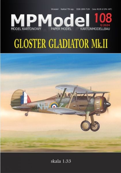 Jagdflugzeug Gloster Gladiator Mk. II (3. Jagdgeschwader der Royal Australian Air Force, Mariba/Libyen, 1941) 1:33 präzise