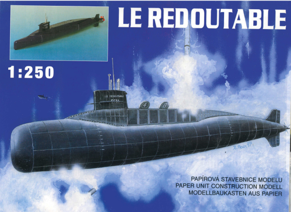 französisches Atom-U-Boot Le Redoutable S 611 (1971) 1:250 deutsche Bauanleitung