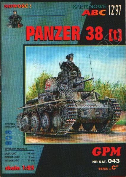 leichter Panzer Pz.Kpfw.38(t) Ausf.A "Tschechisch" (1939) 1:25