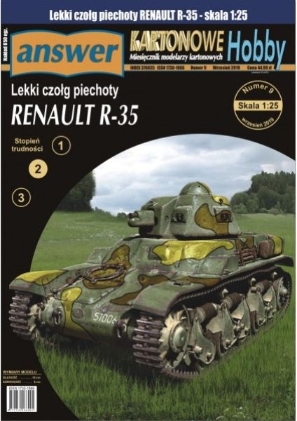 leichter französischer Infanteriepanzer Renault R-35 polnischer Armee (1930er) 1:25