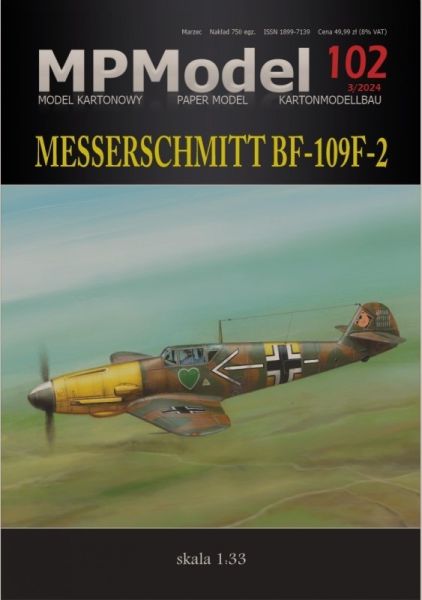 Jagdflugzeug Messerschmitt Bf-109 F-2, geflogen von Major Hans Trautloft (1941, Russland) 1:33 extrem