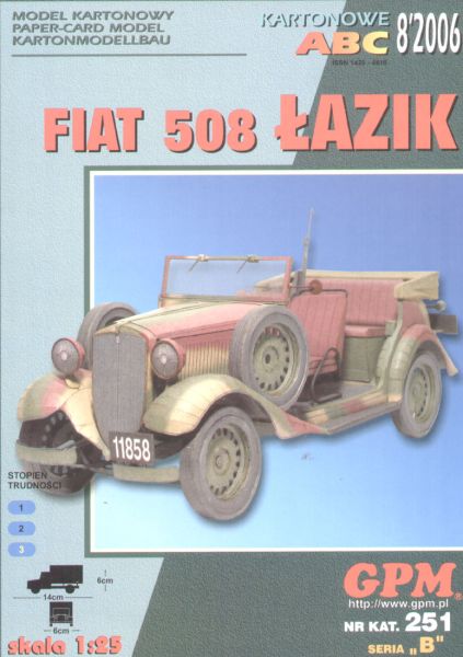 militärischer Geländewagen Fiat 508/III W (1938) 1:25 übersetzt