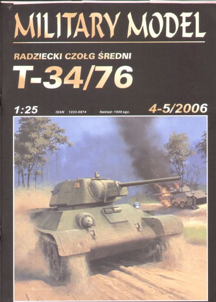 mittelschwerer Panzer T-34/76 (1942) 1:25 extrem übersetzt