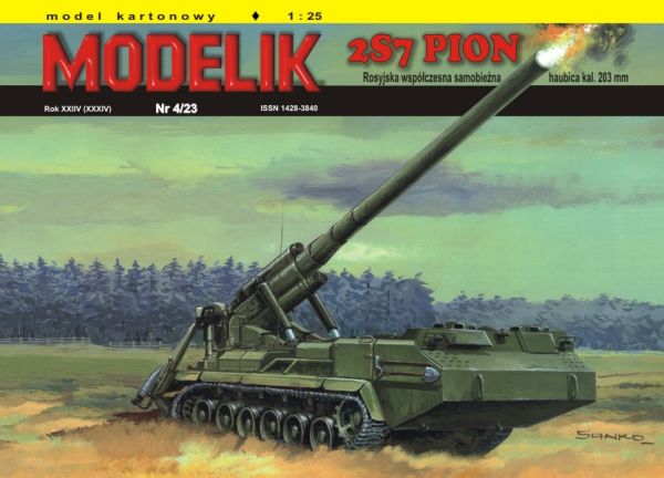 sowjetische 203mm-Panzerhaubitze 2S7 Pion 1:25 Länge: über 52cm, Ausgabe 2023